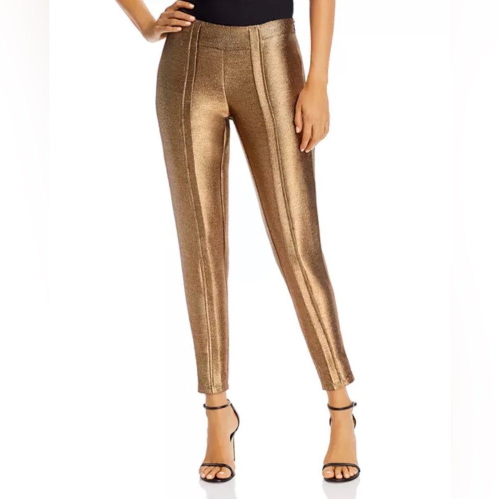 Ramy Brook Lucinda Copper Metallic Skinny Pant NWT